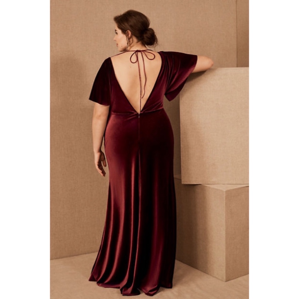 BHLDN Jenny Yoo Ellis Velvet Open Back Dress - Picture 5 of 13